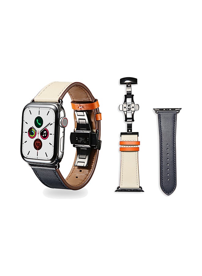 Perfii Stylish Band For Apple Watch Series 5/4/3/2/1 Indigo/Cream - Image 1