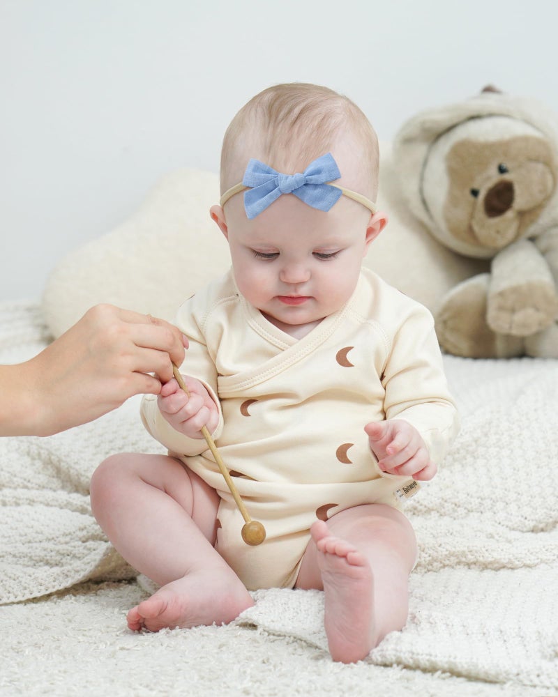 doboi Baby Girl Headbands 24PCS Nylon Linen Handmade Hairbands with Hair Bows and Accessories for Newborns, Infants, Toddlers, and Little Kids - Image 4