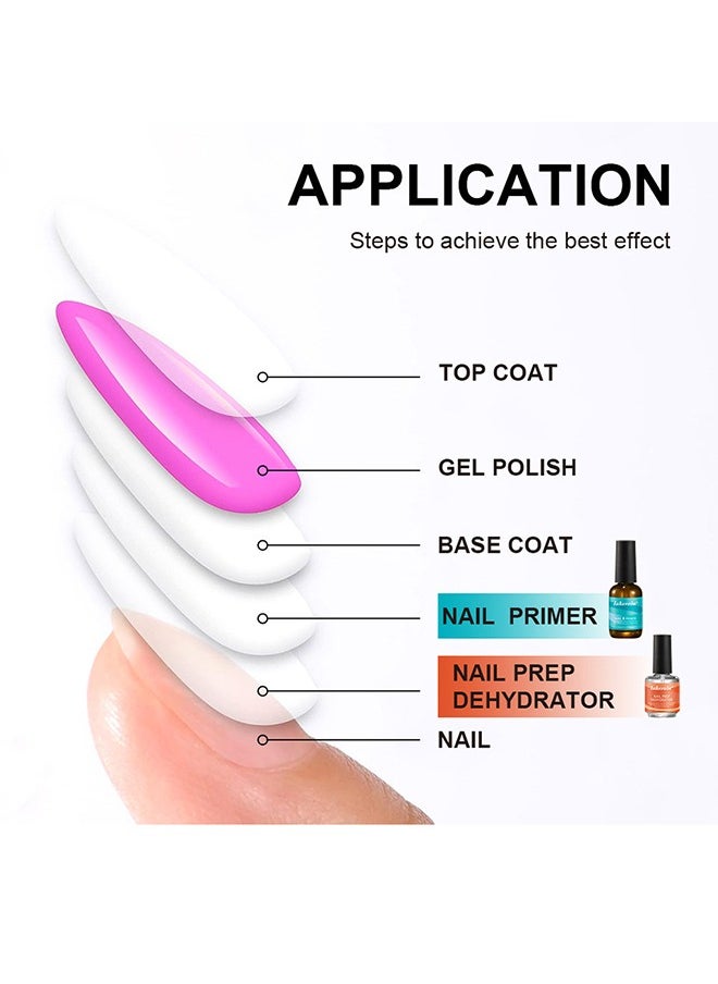 lakerain 15ml Gel Nail Polish Nail Dehydrator and Primer, 2 Pcs Acid Free Natural Nail Prep Dehydrate & Bond Primer Nail Bond, Air Dry Superior Bonding Primer for Acrylic Powder Nail Supplies Set  - Image 3