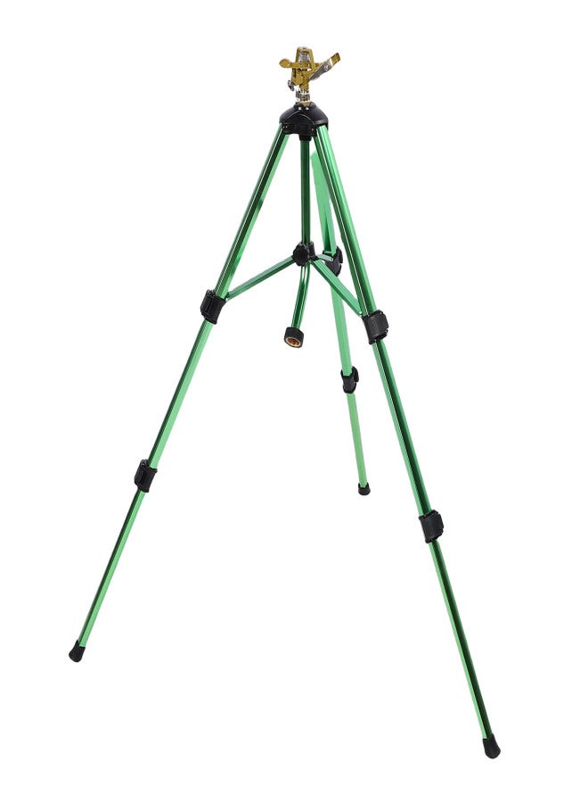 Impact Sprinkler Tripod Base Heavy Duty Brass Sprinkler Large Area Coverage 3/4 Inch Connector Extension Legs for Yard Lawn Garden - Image 3