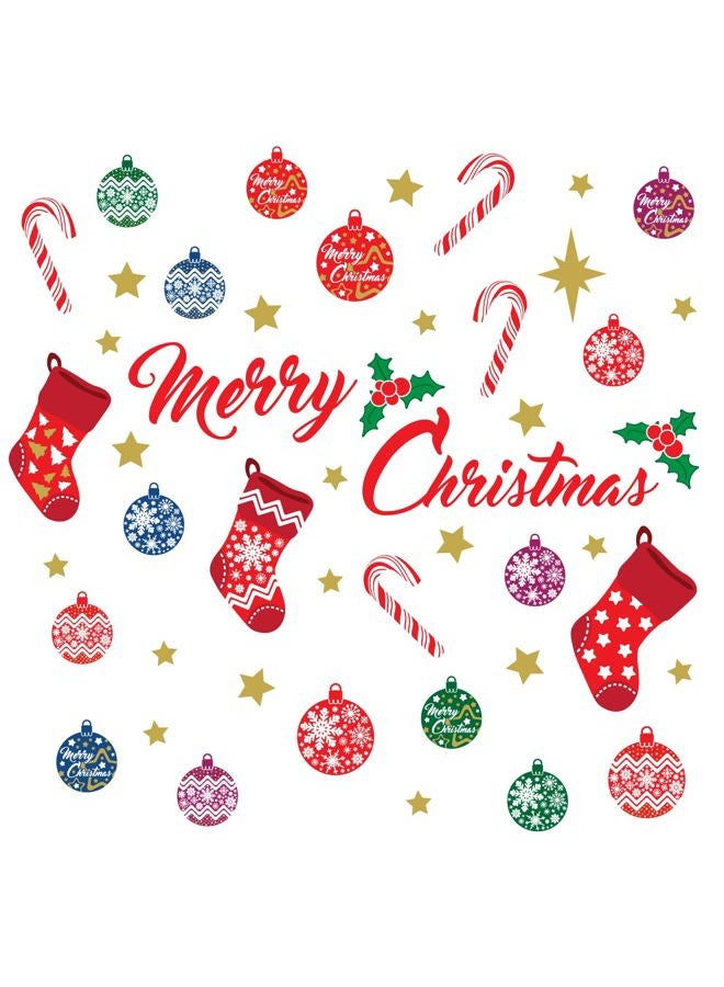 WALPLUS Wallflexi Christmas Decorations Wall Stickers " Merry Decoration Set" Murals Decals living Room Children Nursery School Restaurant Cafe Hotel Home Office Décor, multicolour - Image 4