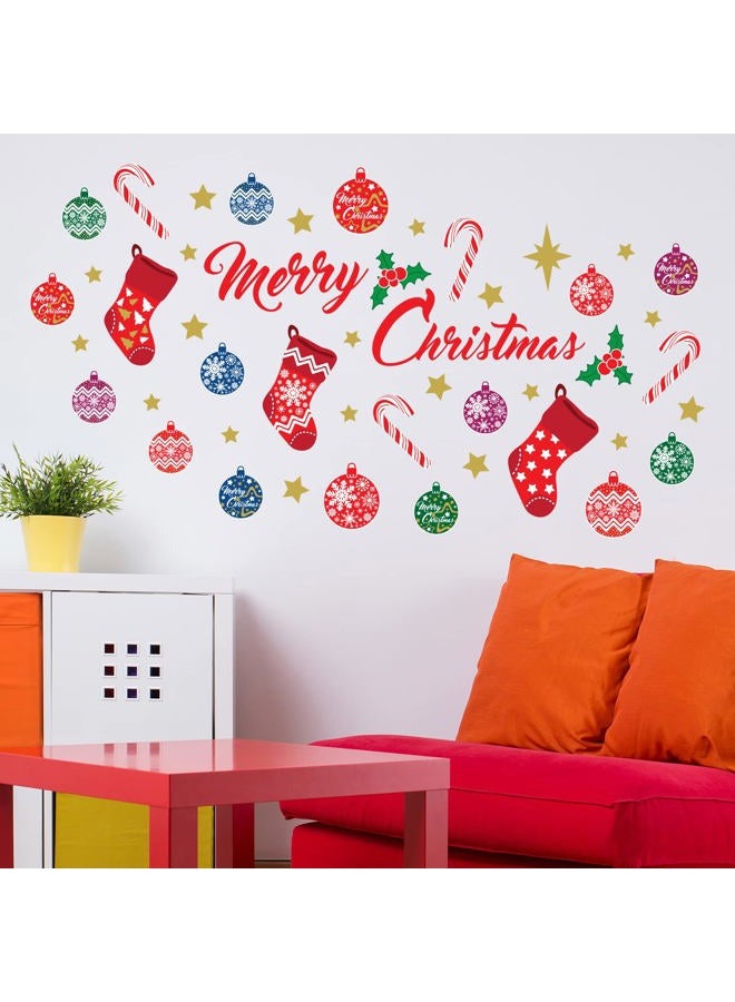 WALPLUS Wallflexi Christmas Decorations Wall Stickers " Merry Decoration Set" Murals Decals living Room Children Nursery School Restaurant Cafe Hotel Home Office Décor, multicolour - Image 2
