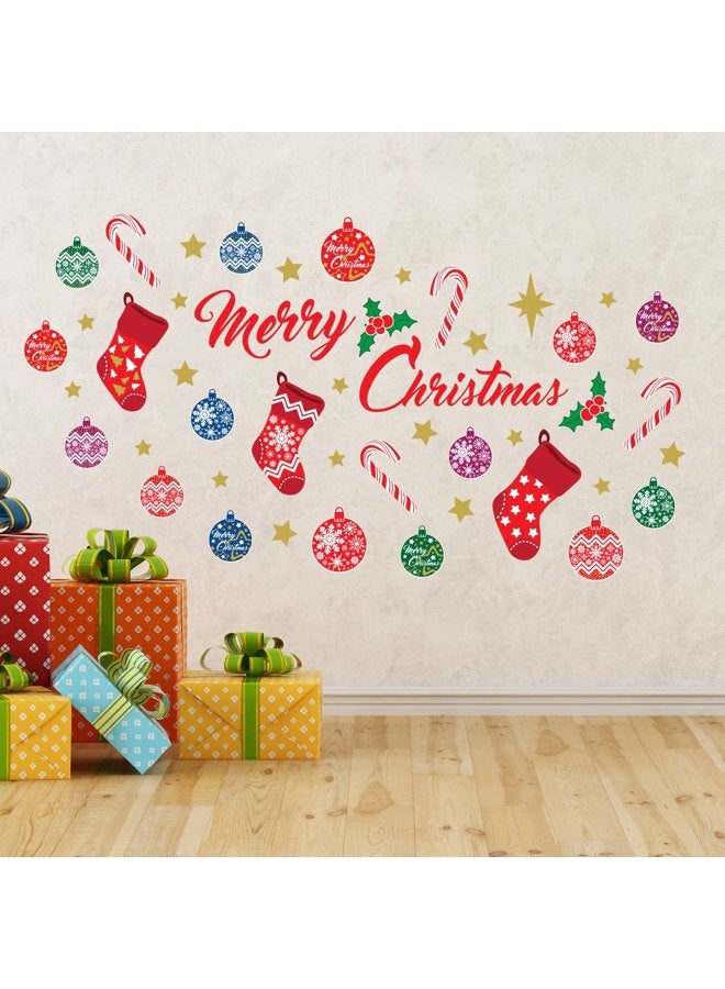 WALPLUS Wallflexi Christmas Decorations Wall Stickers " Merry Decoration Set" Murals Decals living Room Children Nursery School Restaurant Cafe Hotel Home Office Décor, multicolour - Image 3