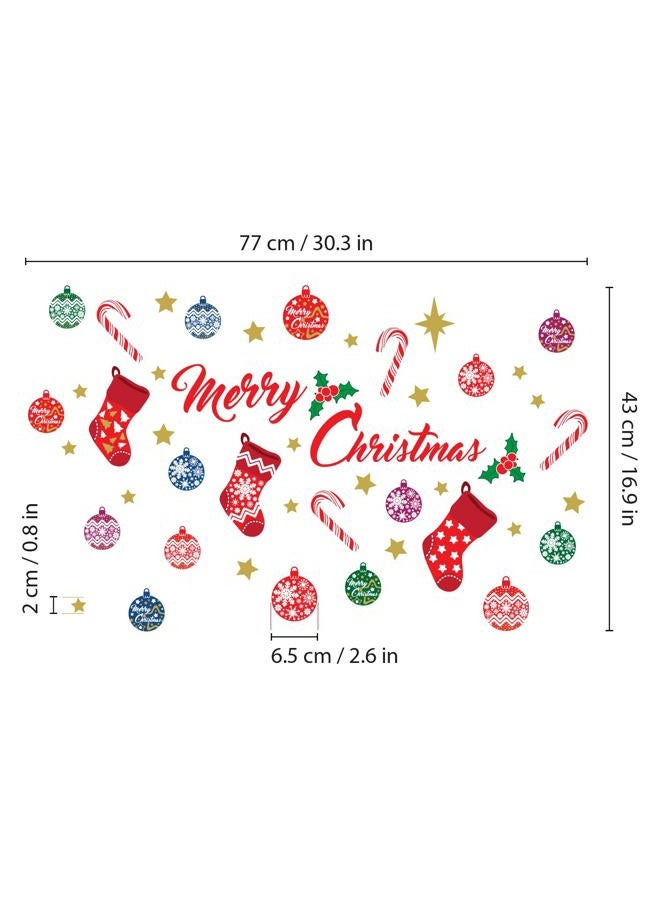 WALPLUS Wallflexi Christmas Decorations Wall Stickers " Merry Decoration Set" Murals Decals living Room Children Nursery School Restaurant Cafe Hotel Home Office Décor, multicolour - Image 5