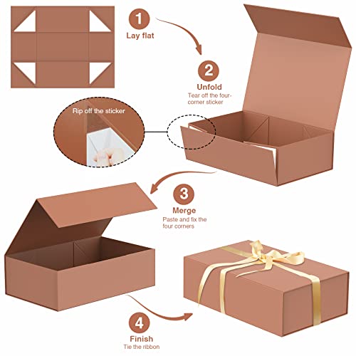 HavrePac Luxury Large Gift Box 138x9x43 Storage Box Ribbon Magnetic Closure for Luxury Packaging Box for Valentines DayMothers Day Birthdays Bridal GiftsWeddings - Image 3