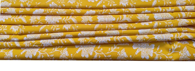Kalap Floral Printed Cotton Cloth Materiel Indian Cotton Hand Block Print Fabric Running Jaipuri Hand Block Printed Women Dress Material Kurtis Natural 43 Inches 10 Meter - Image 2