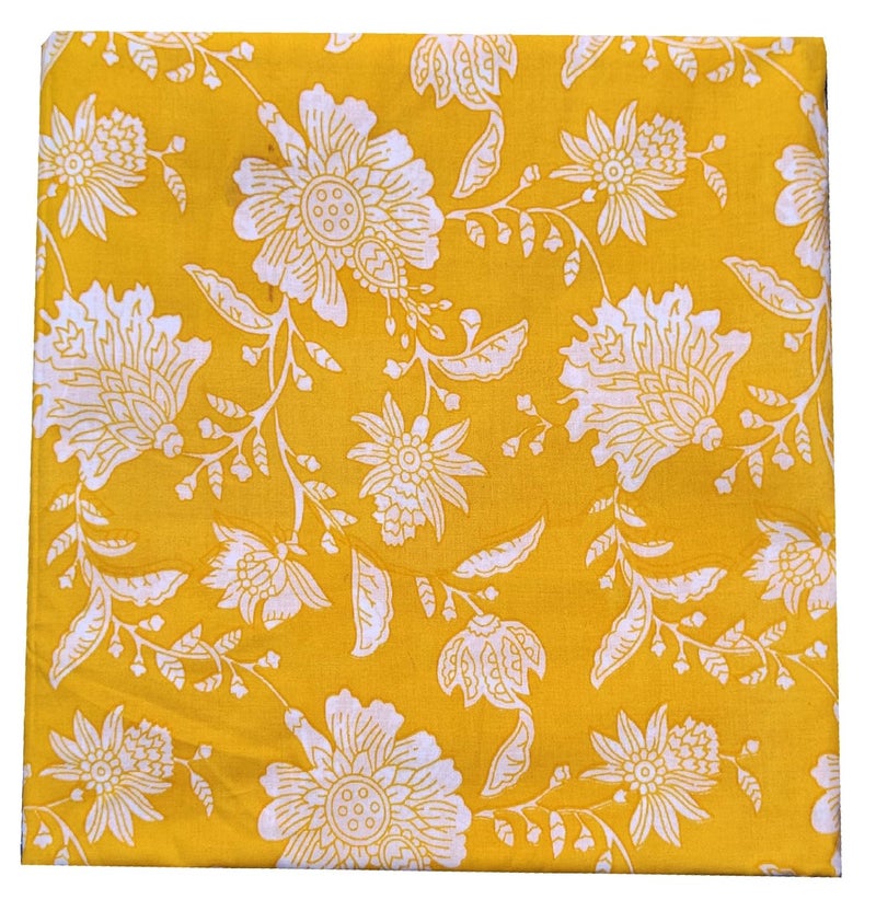 Kalap Floral Printed Cotton Cloth Materiel Indian Cotton Hand Block Print Fabric Running Jaipuri Hand Block Printed Women Dress Material Kurtis Natural 43 Inches 10 Meter - Image 5