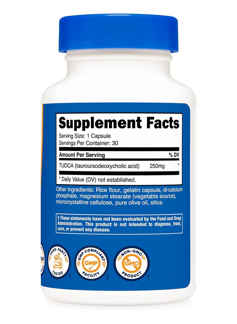 Nutricost Tudca 250 Mg 30 Capsules Tauroursodeoxycholic Acid - Image 3