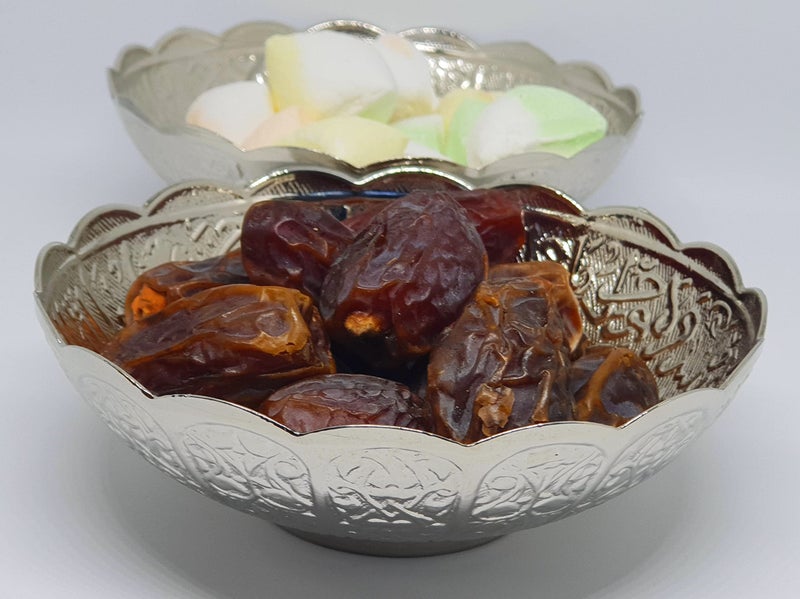 trmaker TR Maker - Set of 2 - Ayatul Kursi Bowl Set - Round Decorative Plate - Turkish Delight Bowl, Sugar Bowl - 5" (13cm) - Image 4