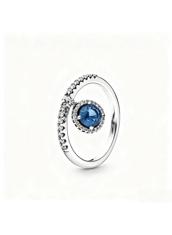DORA Blue shiny round ring - Image 1