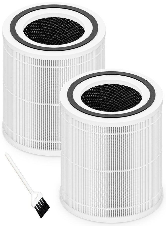 فلتر بديل لجهاز تنقية الهواء LEVOIT Core 300 (Core 300S، Core 300-P، Core 300S-P)، 3 في 1 عالي الكفاءة مع كربون نشط، مقارنةً بالقطعة رقم Core 300-RF، عبوة من قطعتين، أبيض - Image 1