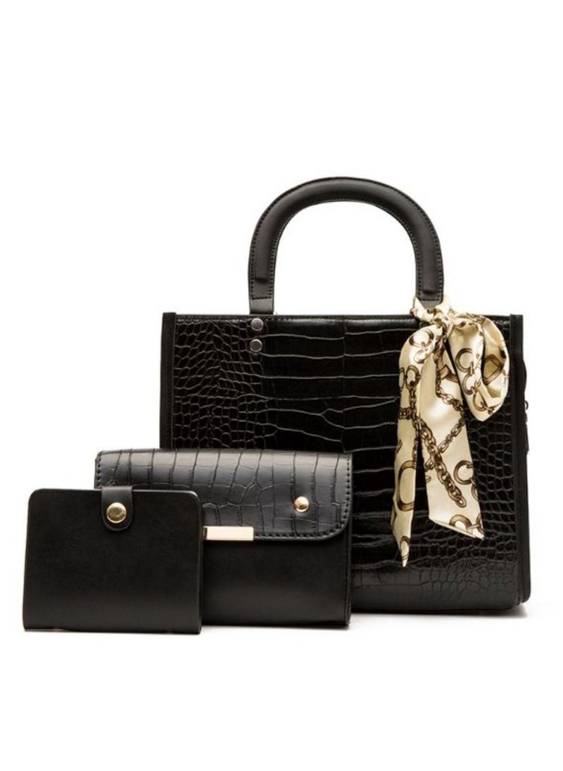 SUZBERRY - Office shoulder hand  bag black for girls women - Image 1