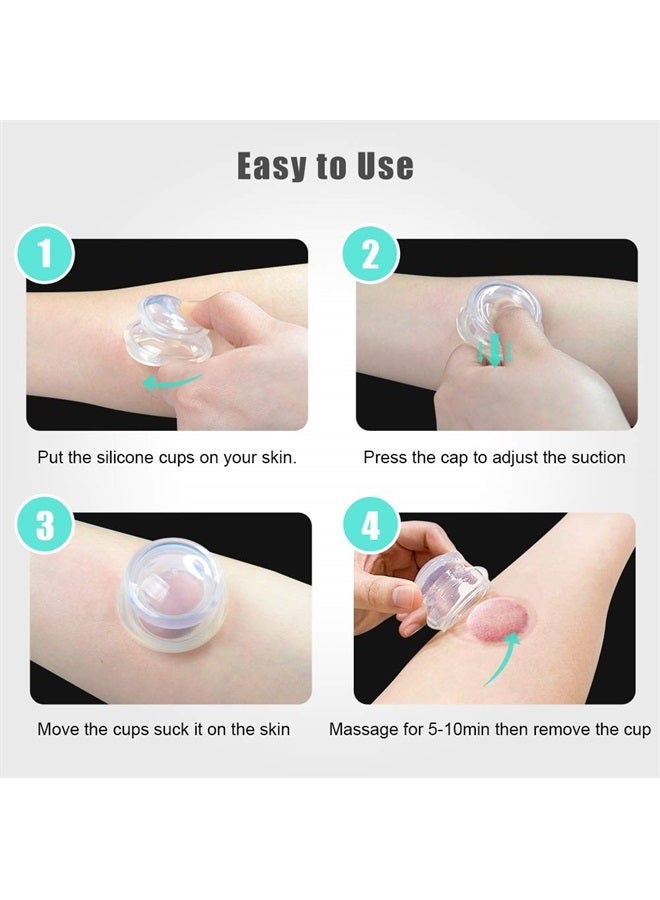 ELERA Silicone Cupping Therapy Set, Professionally Chinese Massage Cups for Cupping Therapy and Cellulite Reduction (7 Cups)  - Image 4