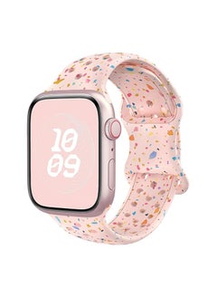 Sport Band Compatible with Apple Watch Band 42mm 44mm 45mm 46mm 49mm for Women Men, Recycled Plastic Soft Silicone Strap for iWatch Series 10 9 8 7 6 5 4 3 2 1 Ultra SE (Pink)