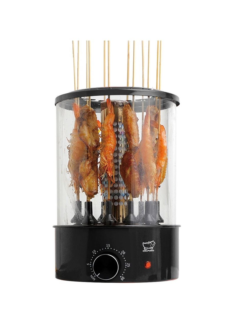 DUMBO - Electric 360° Automatic Rotating Smoke-free Grill BBQ Machine Rotisserie Machine Timed 1100W TK-12D Black - Image 1