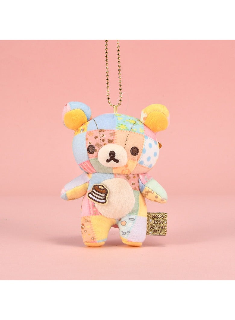 عام علق دمية الدب السهل الصنع - دمية متراصة من الفيضان - تعمل كعلق مفاتيح صغيرة ورقيقة، مثالية لهدايا العطلات أو أعياد الميلاد. - Image 2