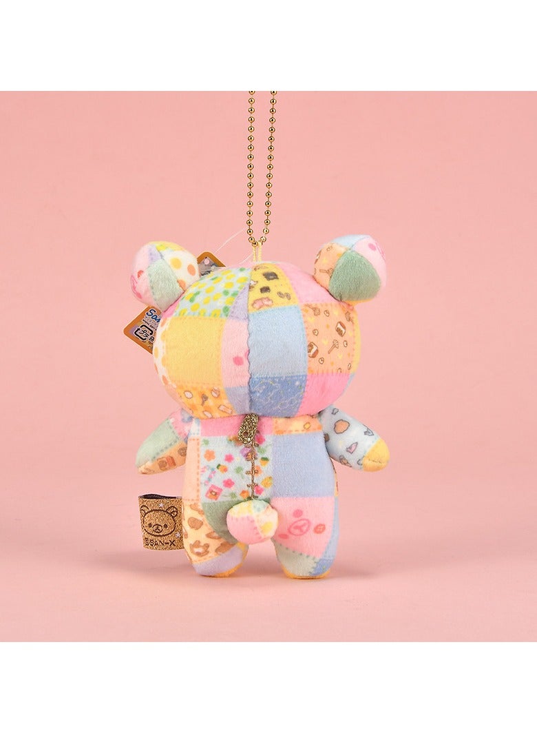 عام علق دمية الدب السهل الصنع - دمية متراصة من الفيضان - تعمل كعلق مفاتيح صغيرة ورقيقة، مثالية لهدايا العطلات أو أعياد الميلاد. - Image 3