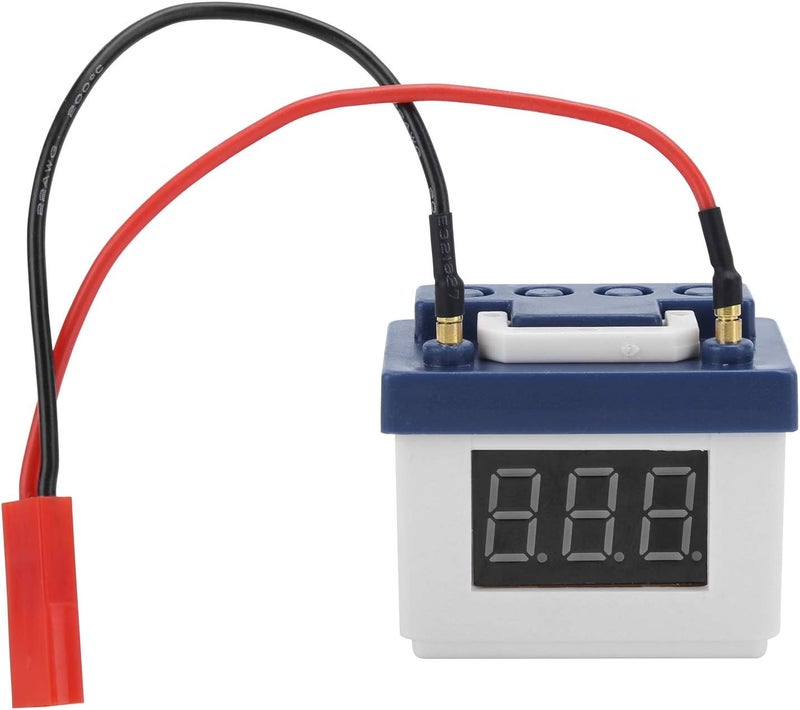 comfrt Low Voltage Alarm Battery, Simulation Battery Low Voltage Alarm Parts for 1/8 1/10 RC Car Model Crawler(White) - Image 1