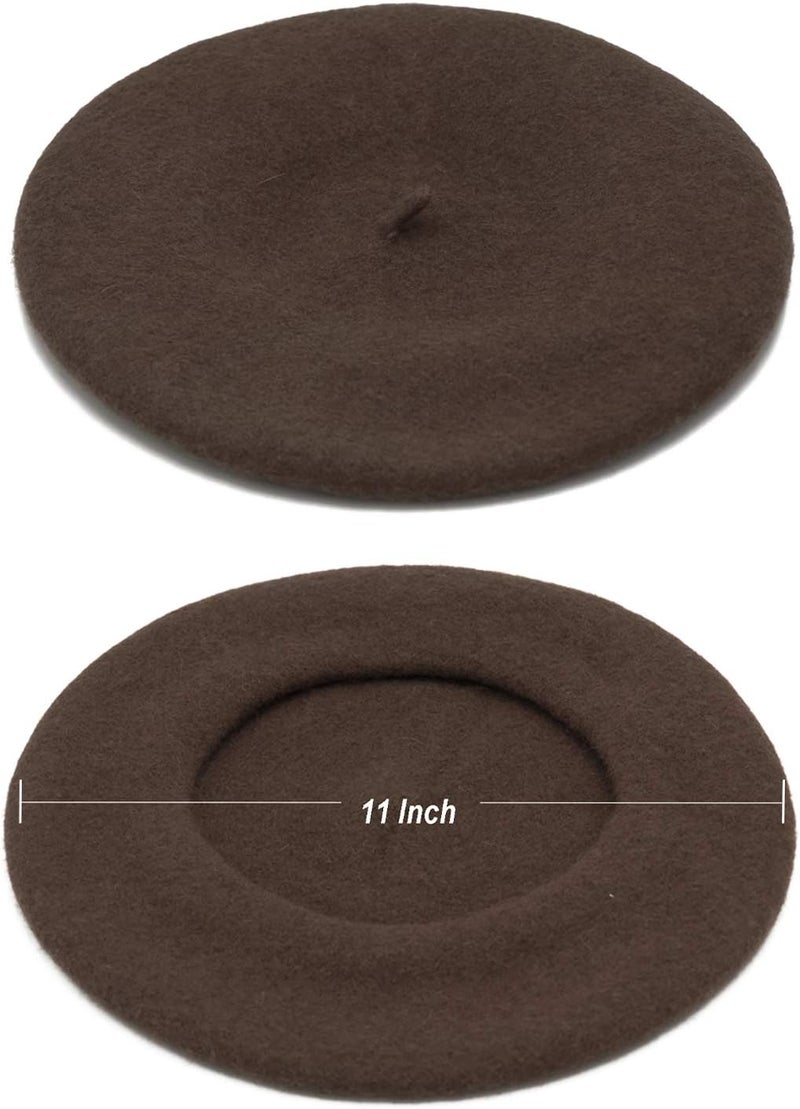 Wheebo Wool Beret Hat,Solid Color French Style Winter Warm Cap for Women Girls Lady - Image 4