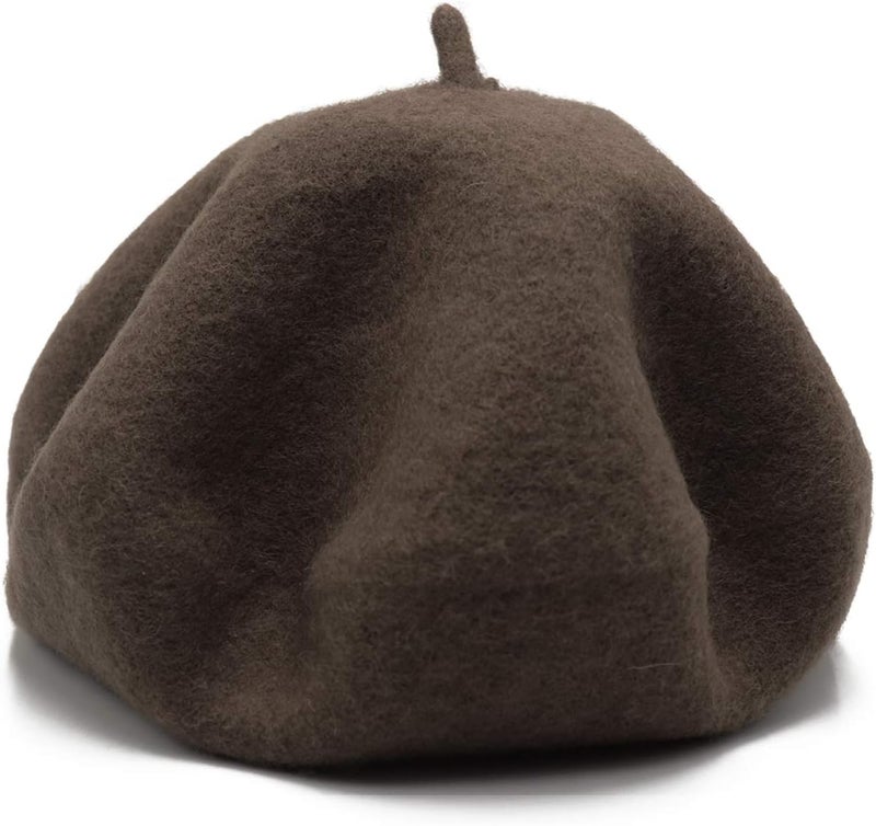 Wheebo Wool Beret Hat,Solid Color French Style Winter Warm Cap for Women Girls Lady - Image 5