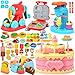 SOCBTNSO 4 in 1 Dough Sets 70 PCS for Kids Ages 48 Dough Tools Kit with Ice Cream Noodle Hamburger Cake Maker Machine Kitchen Creations Art Crafts Food Play Toys for Boys Girls Ages 3 - Image 2