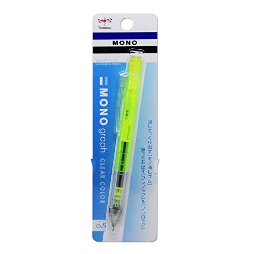 Tombow Mechanical Pencil, Monograph Clear Color 0.5mm, Clear Lime (DPA-138C) - Image 2