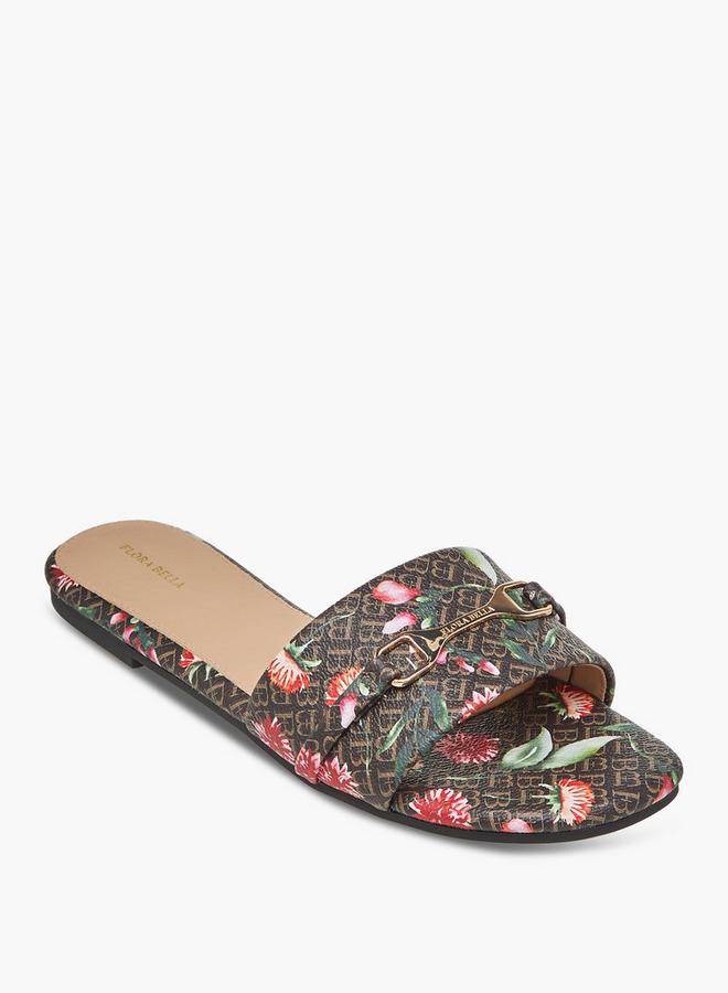 Flora Bella By Shoexpress Women Monogram Print Sandals - Image 1