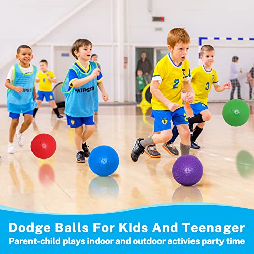 BallFUN Dodgeballs Playground Balls 7", Dodge Ball Set for Kids & Adults, Bouncing Kickballs Handball for Outdoor & Indoor Games - Includes Pump & Mesh Storage Bag (7",6 Pack) - Image 2