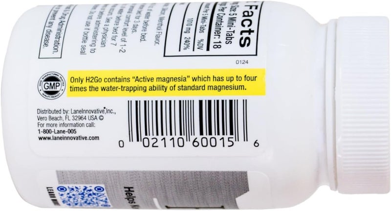 LANE LABS H2Go Dietary Supplement - 90 Mini-Tabs for Gentle and Effective Regularity - Image 2