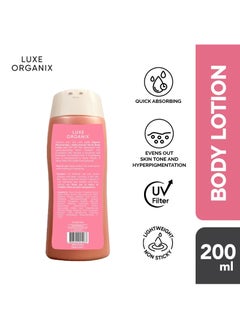 LUXE ORGANIX LUXE ORGANIX Niacinamide Alpha Arbutin Velvet Body Lotion SPF10 200ml  - Image 2