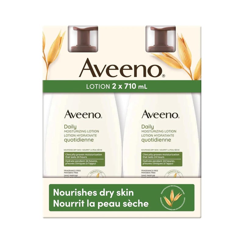 Aveeno Active Naturals Daily Moisturizing Lotion New 2 Pack Of 20 Fl Ounce Pump 1 Fl Ounce - Image 2