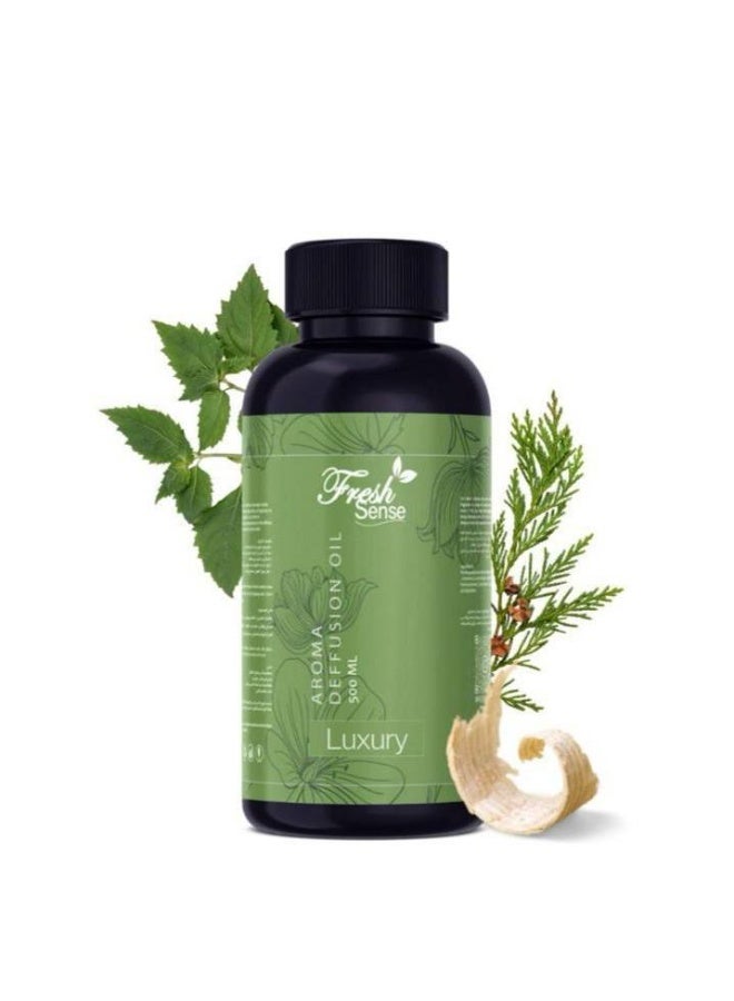 فريش سينس Luxury زيت عطر الديفيوزر – مزيج أروماثيرابي بخشب الأرز، المخمل، والباتشولي – Made in UK - Image 1