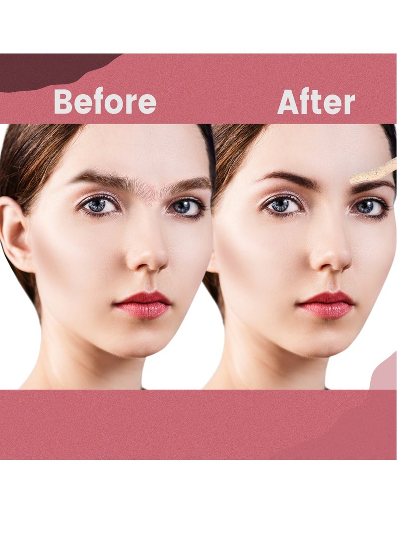 Floren Eyebrow Precision Shaper (Pack of 3) | Fine-Tipped Blade for Dermaplaning & Grooming | Spoolie Brush for Blending | Sleek, Compact Design - Image 3