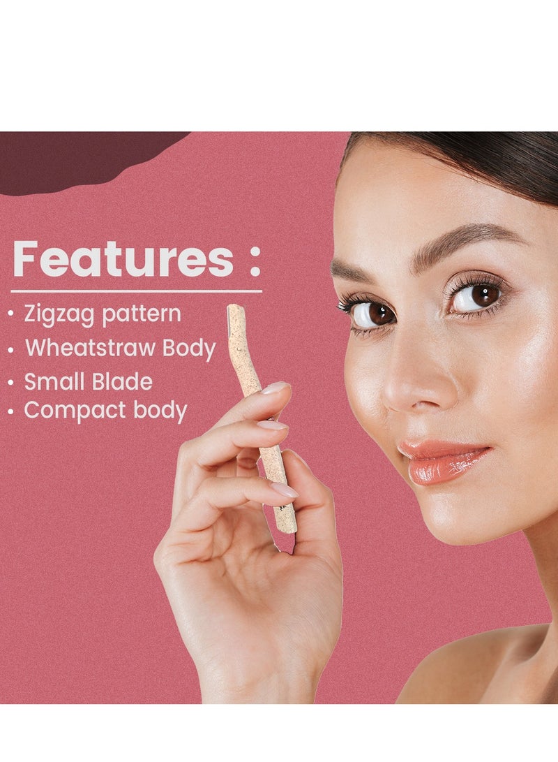Floren Eyebrow Precision Shaper (Pack of 3) | Fine-Tipped Blade for Dermaplaning & Grooming | Spoolie Brush for Blending | Sleek, Compact Design - Image 5