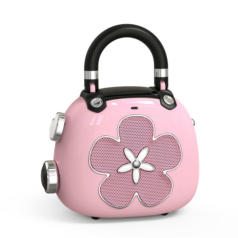DOSS Candy 2-in-1 Mini Bluetooth Speaker & Cute Bag Charm with Loud Sound, Ideal Stocking Stuffer for Women, Girlfriend, Wife, BFF, Teen Girls, White Elephant Gift-Pink - Image 1