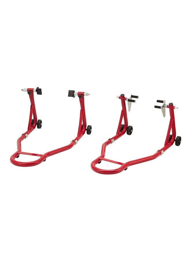 LAWAZIM Front and Rear Motorcycle Stands - 2 Piece - Adjustable Paddock Lift Stand Set, Swingarm Spool Paddock Stands for Chain Maintenance, Tire Cleaning, & Storage - Compatible with Most Motorcycles - Image 2