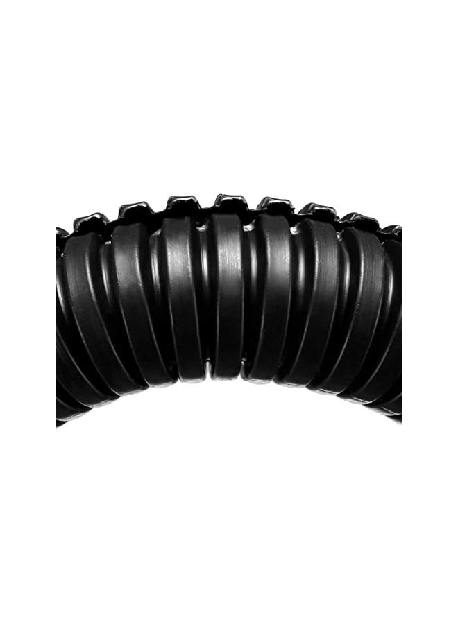 promass 1/4ID Split Wire Loom Corrugated Tubing 10M PE Plastic Bellows Pipe Hose Preservative Flexible Tube Black Protector Prevent Chewing for Electric Conduit Liquid Cable Cover Sleeve - Image 2