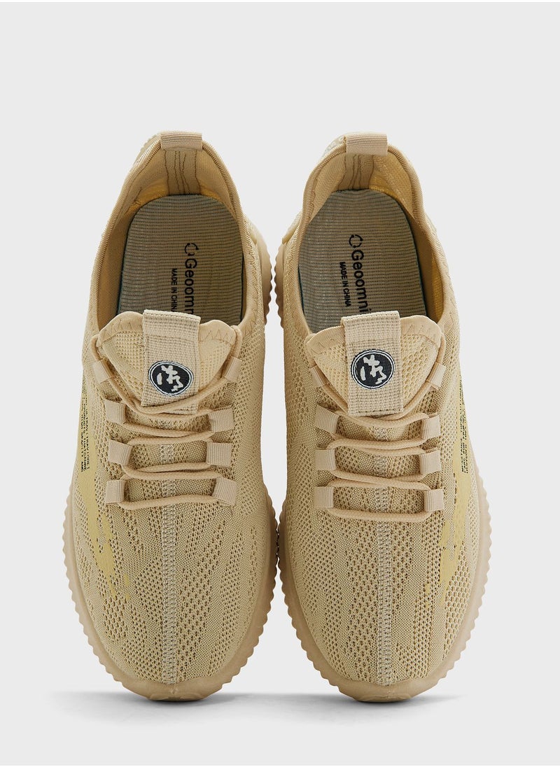 Geoomnii - Casual Lace Up High Top Sneakers - Image 1