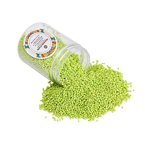 Mandala Crafts 110 Glass Seed Beads for Beadwork 13000 Pcs 2mm Lime Green Round Small Rocaille Beads for Jewelry Making Necklace Bracelet Earring Craft Supplies - Image 1