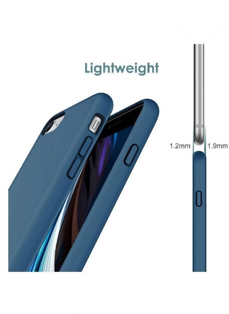 glassology - iPhone SE 2020 Case/iPhone 8/7 Case [Scratch-Resistant] [Yellowing-Resistant] [Flexible TPU Bumper Frame] Shock-Absorbing Protective Blue - Image 1