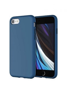 glassology iPhone SE 2020 Case/iPhone 8/7 Case [Scratch-Resistant] [Yellowing-Resistant] [Flexible TPU Bumper Frame] Shock-Absorbing Protective Blue  - Image 2