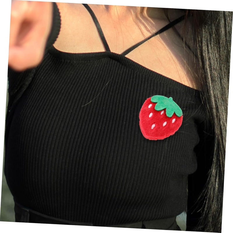 Kisangel 10pcs Cute Strawberry Sew On Patches Plush Red Appliques for Clothing Bags and DIY Crafts for Boys and Girls Fashion and Creative Projects - Image 5