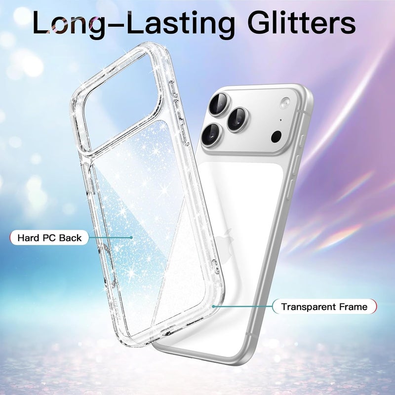for iPhone 17 Max 6.9-Inch, Bling Sparkle Shockproof Bumper Cover - Image 3