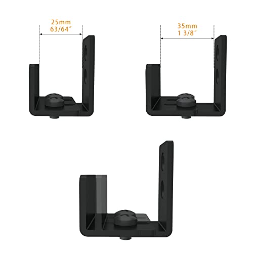 JUBEST جوبست دليل أرضي أسود مطفي لتعليق باب الحظيرة المنزلقة حتى 1-3/8"W 1-1/4"H - Image 5