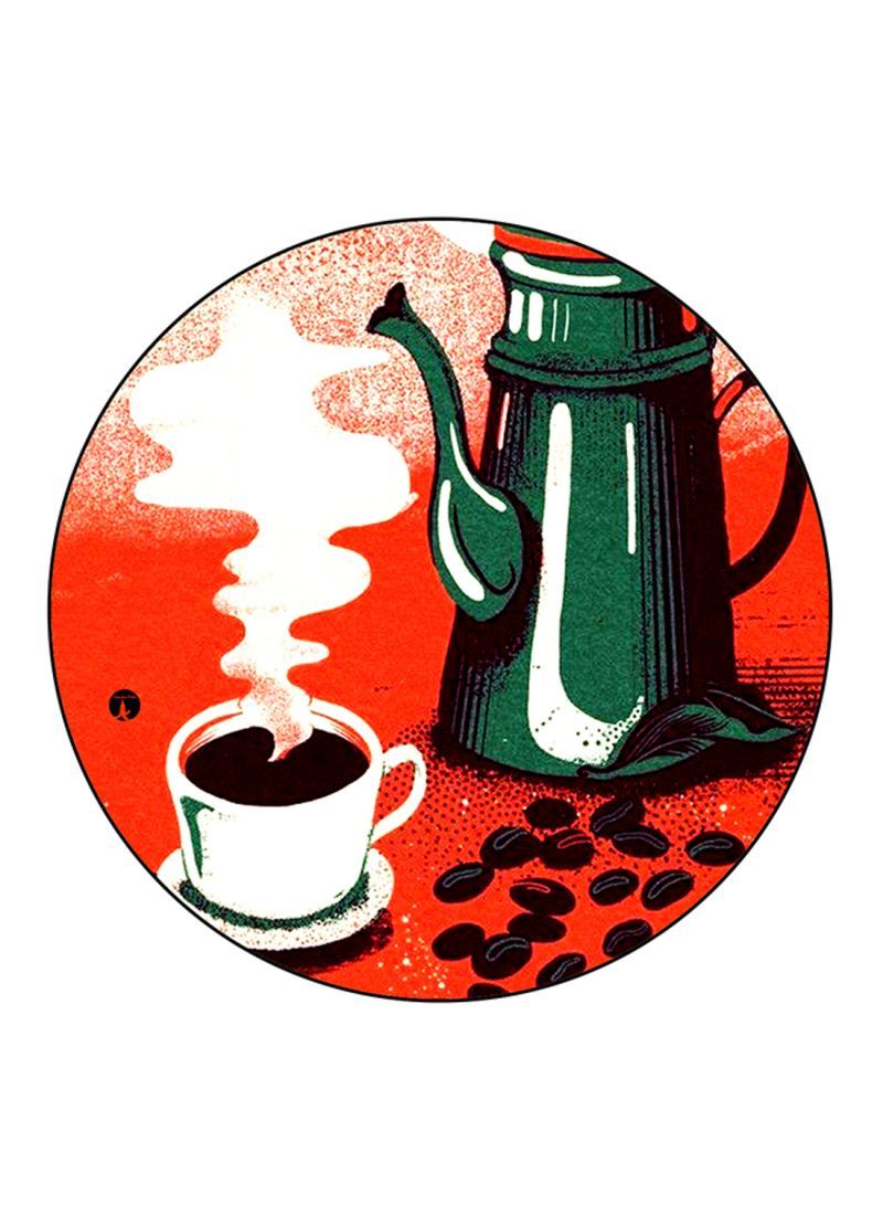 Coffee Printed Mouse Pad  Multicolour