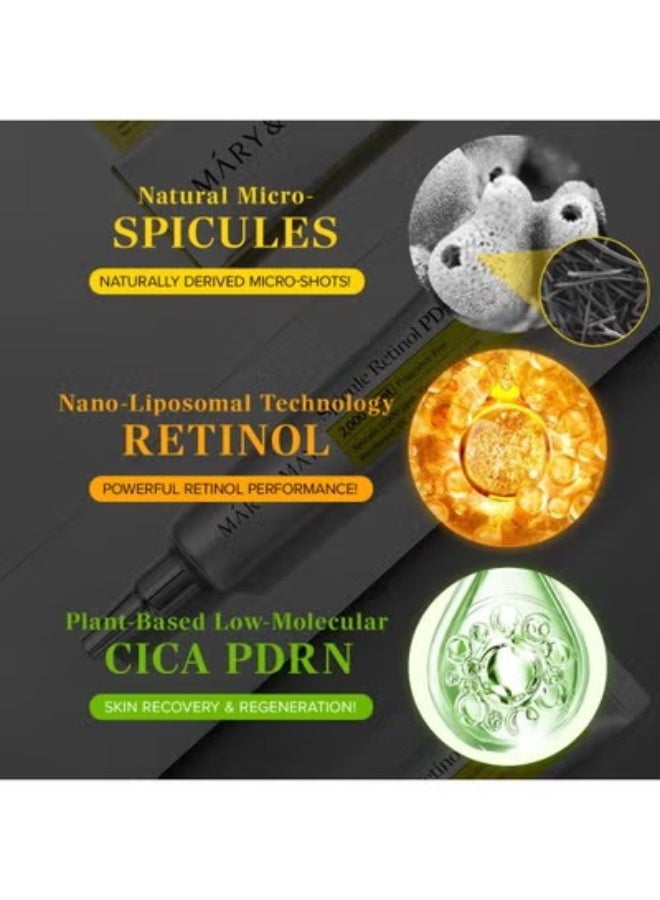 Mary & May  Spicule Retinol PDRN Cream - مرطب الوجه الكوري مع Spicules البحرية و Nano Liposome Retinol - علاج تثبيت نسيج المسام ، سيراميد بانثينول للبشرة الحساسة ، 15g / 0.5 أوقية - Image 3