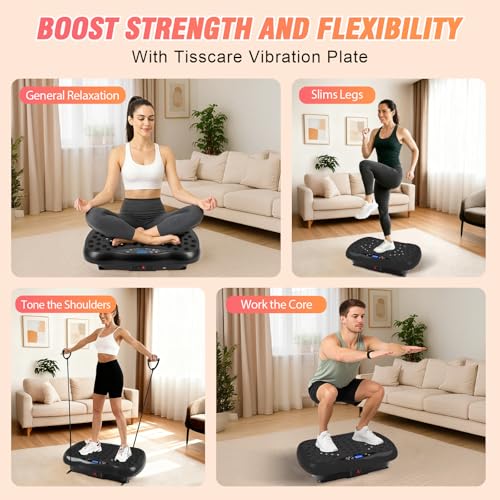 ALSO GO Vibration Plate Exercise Machine, 120-Level & 3 Workout Modes Vibration Board for Weight Loss/Lymphatic Drainage, 400lbs Capacity with Resistance Bands, Full Body Platform for Home Fitness - Image 3
