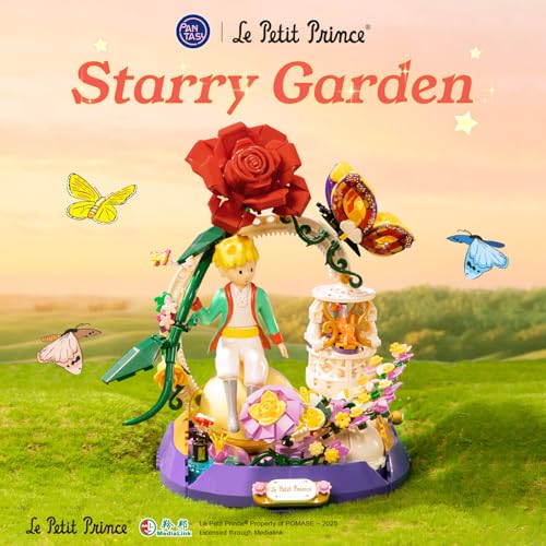 PANTASY The Little Prince Star Garden Building Set Rotating Pavilion with Red Rose Fox Miniature Planet Scene Interactive Storytelling Toy of Taming and Love Creative Adult Kids Gift - Image 5