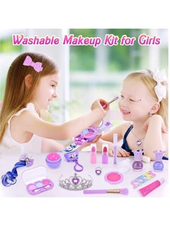 YelaJoy Kids Makeup Kit for Girls, Unicorn Makeup Set, Real Washable Make up Kit for Little Girl Princess Toddler Makeup for Kid Birthday Gifts Unicorn Toys for Girls  - Image 4