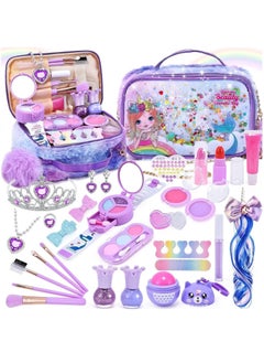 YelaJoy Kids Makeup Kit for Girls, Unicorn Makeup Set, Real Washable Make up Kit for Little Girl Princess Toddler Makeup for Kid Birthday Gifts Unicorn Toys for Girls  - Image 1